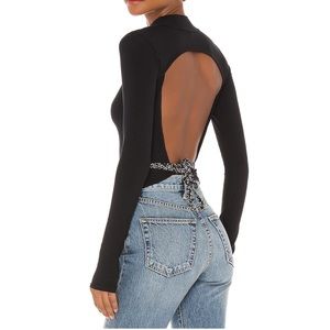 Revolve Free People long sleeve open back top.